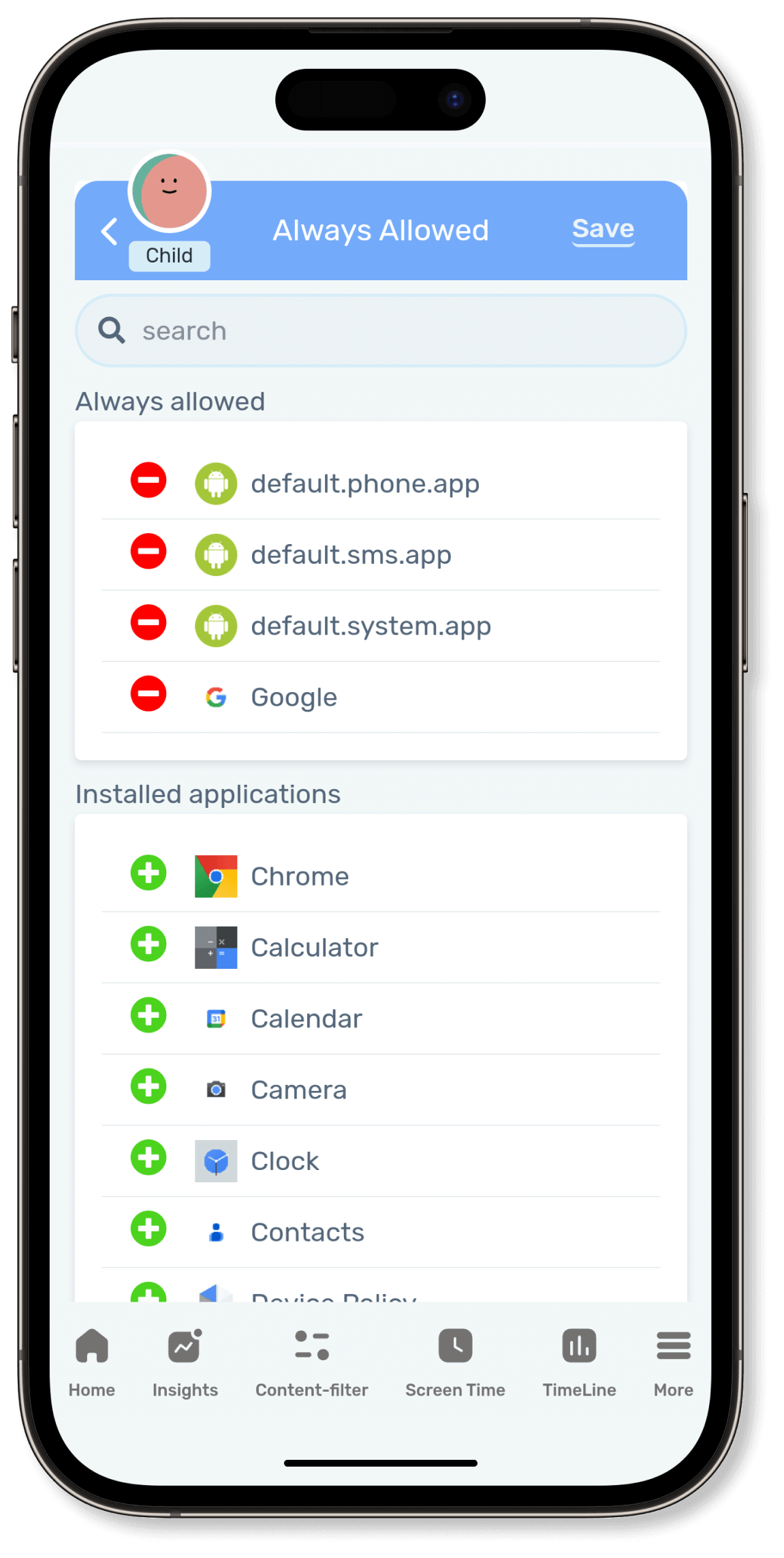 Always allow apps
