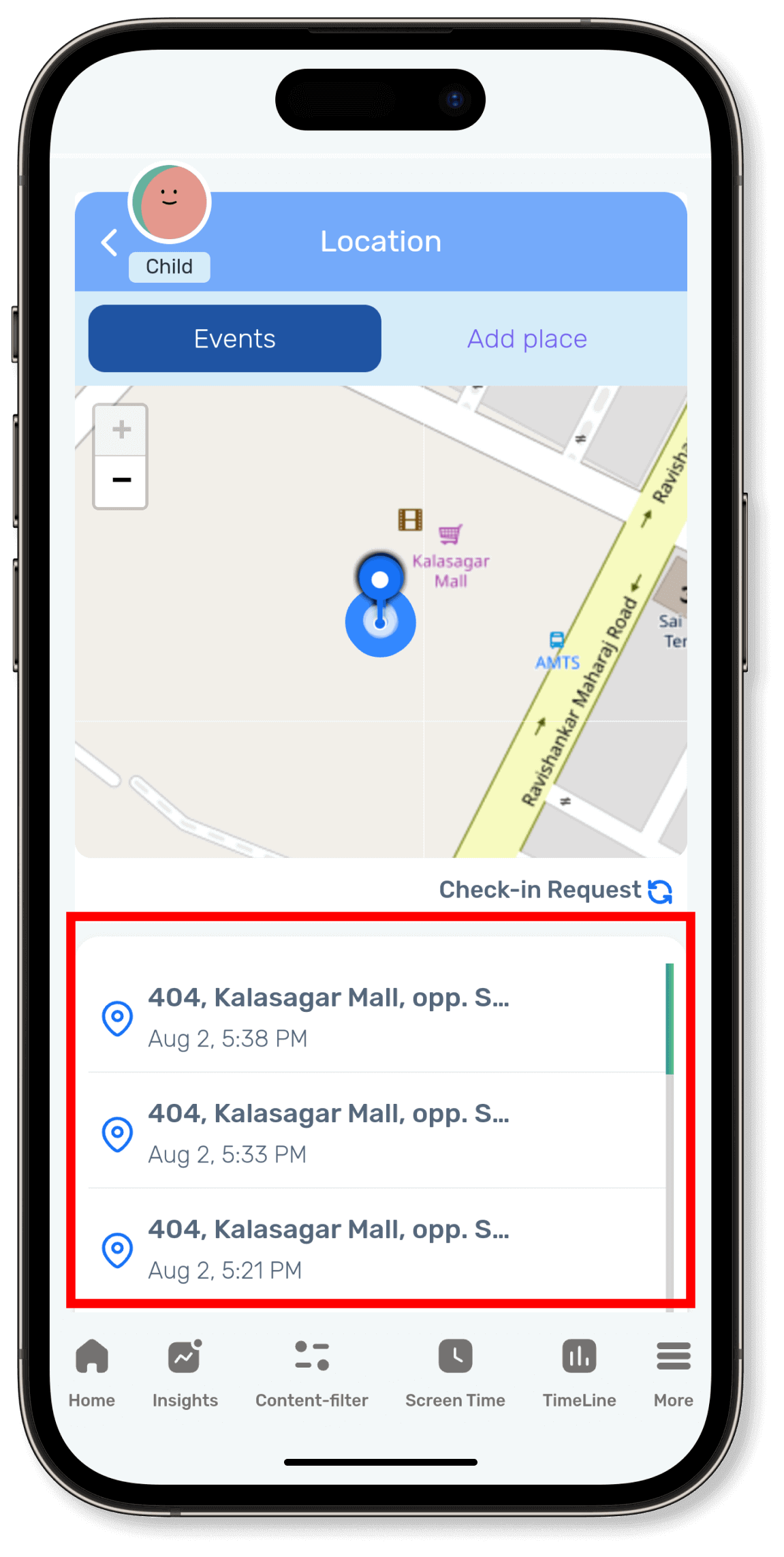 See your child live location