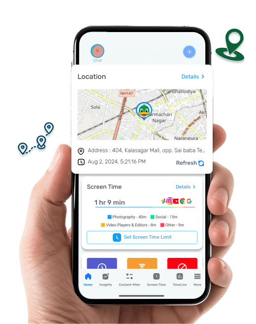 Track your child live location with KidsNanny