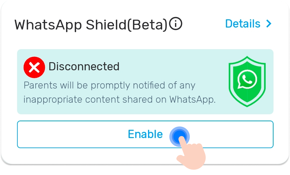 Enable WhatsApp shield
