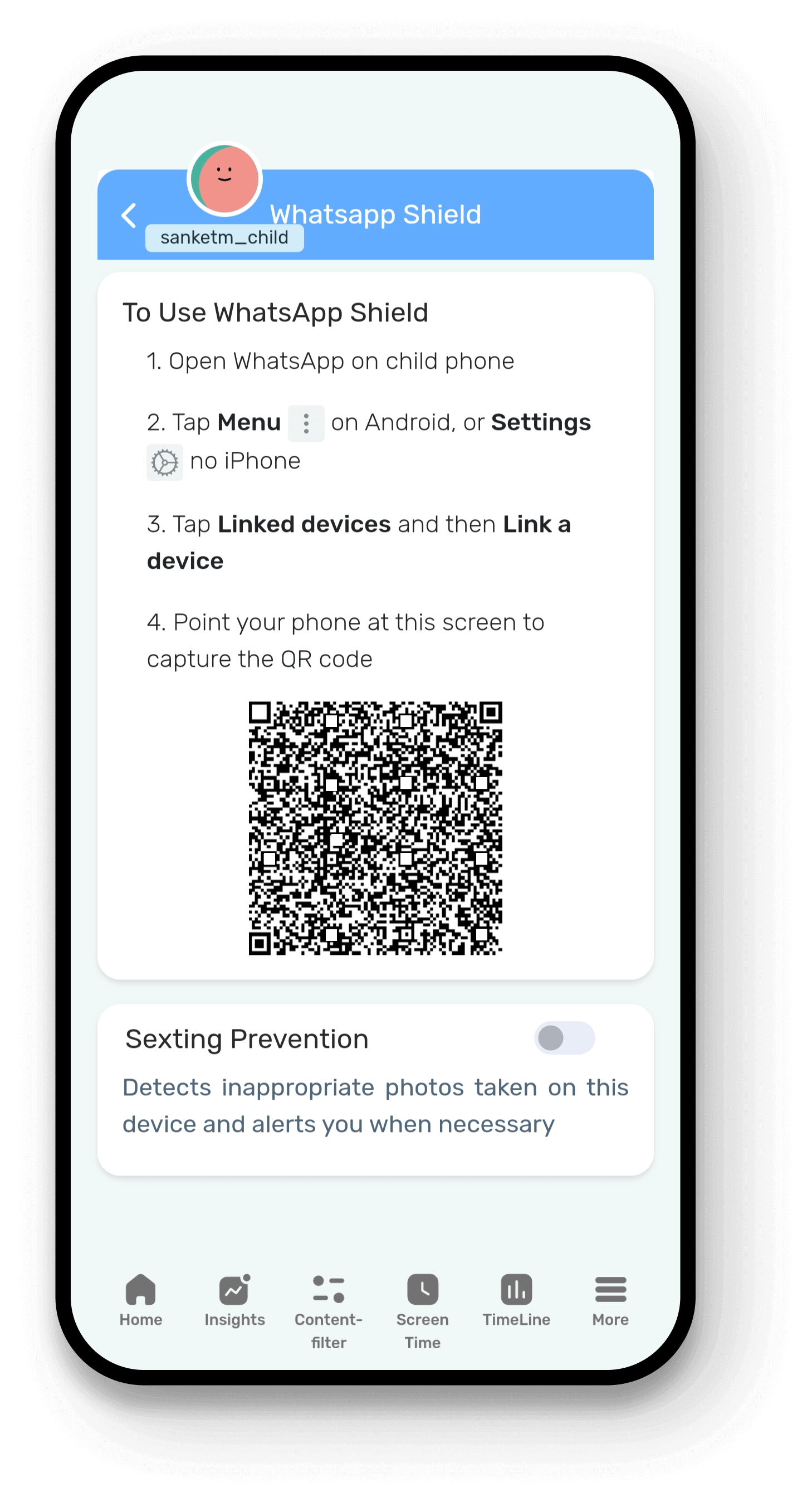 Scan QR and connect WhatsApp