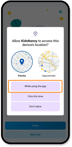 Allow location access