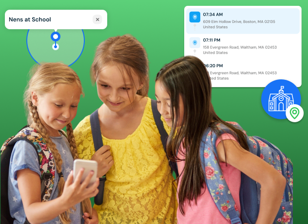 Live location tracking with location history, Geo-fence and instant alerts