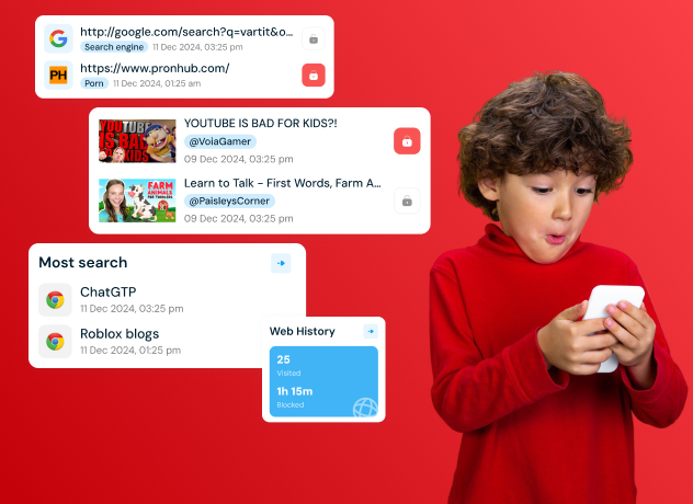 Check child’s browsing and YouTube history