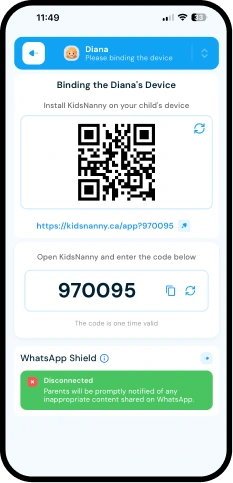 Use Paring Code or QR for Easy to Child Setup