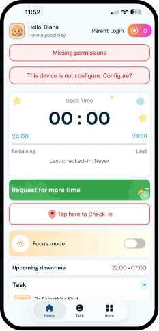 Child Dashboard View