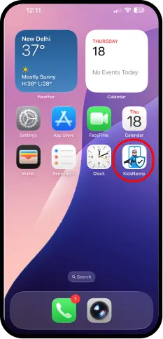 Open KidsNanny Parental Control App